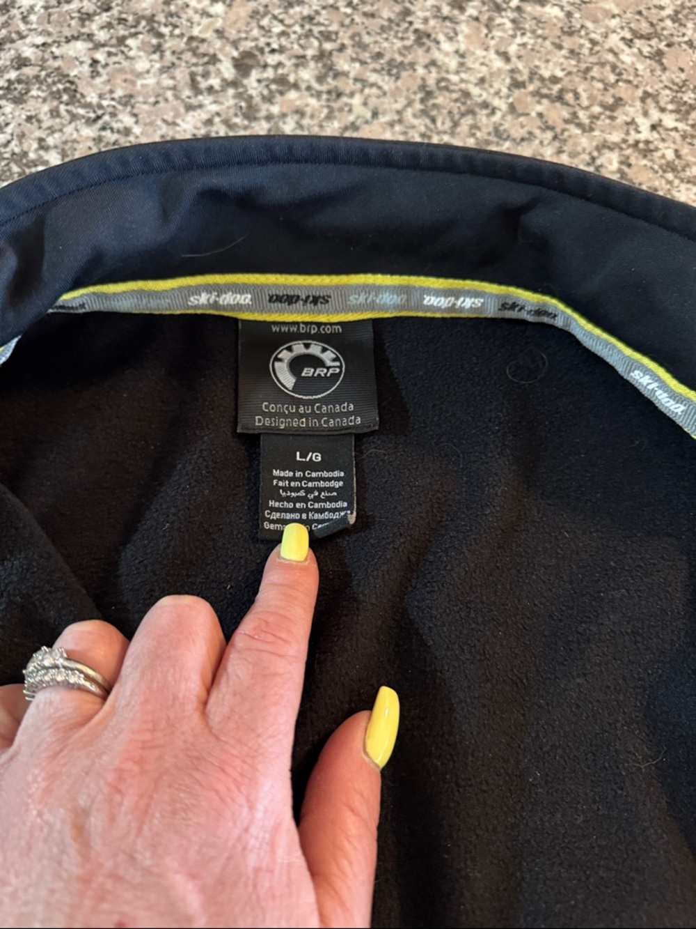 Ski-Doo Black Softshell Jacket with Yellow Logos - Picture 5 of 5